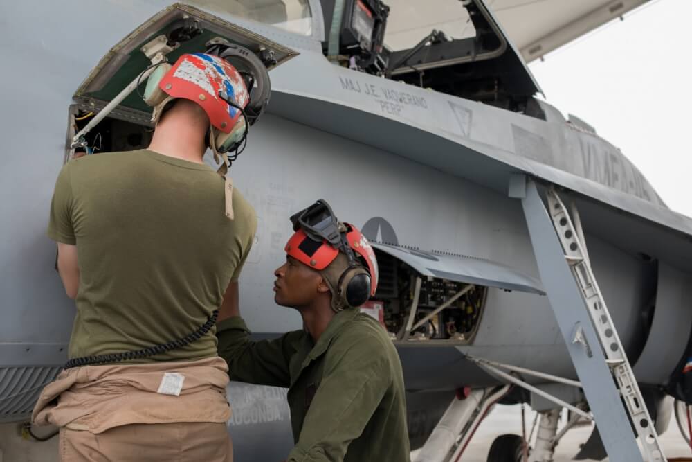 F 18 Marine Maintenance Photo Cpl. Roderick Jacquote